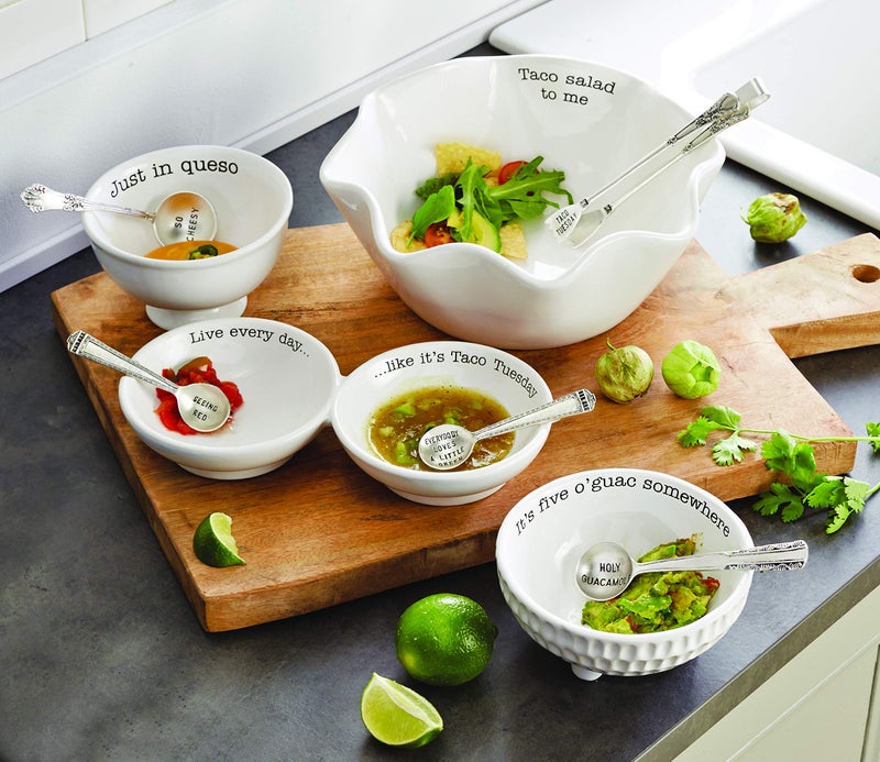Mud Pie Circa Guacamole and Salsa Serving Dish Sets (Five O'Guac) - Image 2